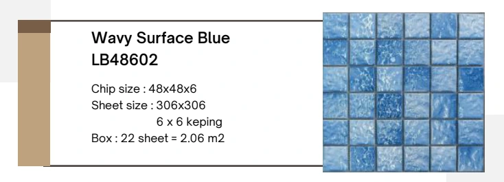 mozaik liberty wafy surface blue