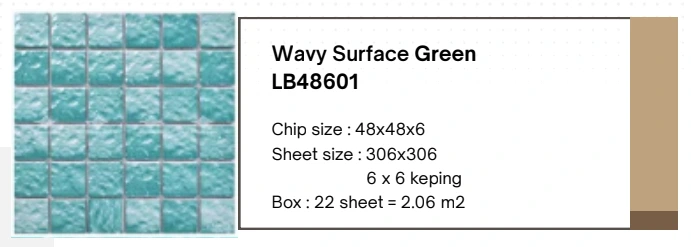 mozaik liberty wafy surface green